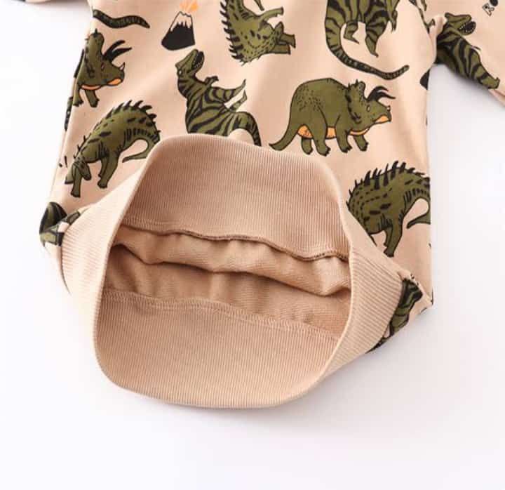 Ensemble 2 pièces pantalon jogging et chandail imprimé animal pour garçon de 2 à 8 ans - Karasmoode