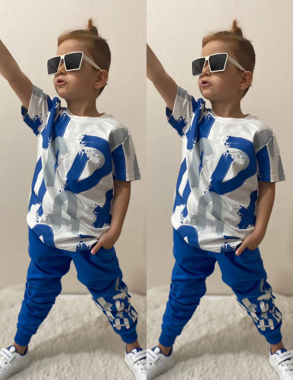 Ensemble 2 pièces pantalon jogging et t-shirt IMPRIMÉ pour garçon de 5 à 14 ans - Karasmoode