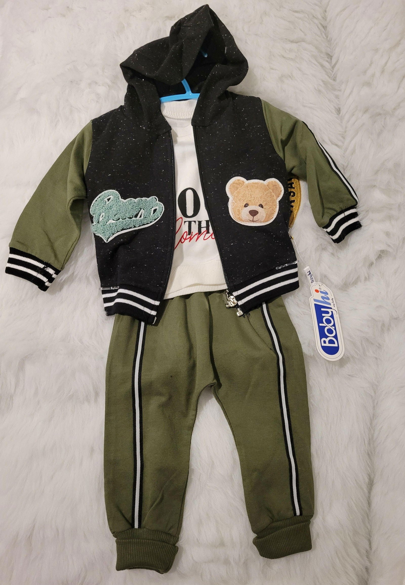 Ensemble 3 pièces pantalon jogging NONO pour bébé garçon de 6 mois à 18 mois - Karasmoode