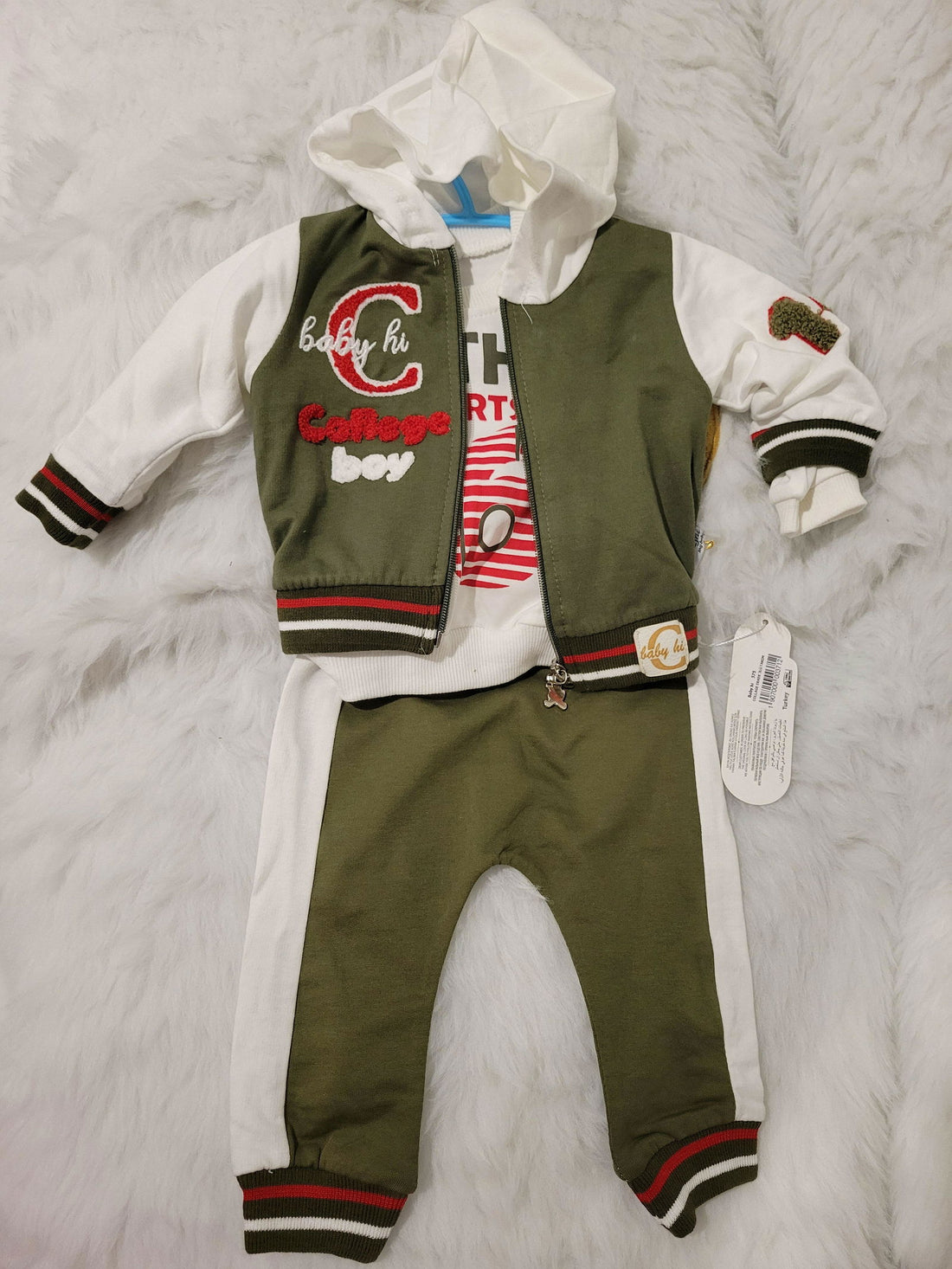 Ensemble 3 pièces pantalon jogging imprimé COLLAGE BOY pour bébé garçon de 6 mois à 18 mois - Karasmoode