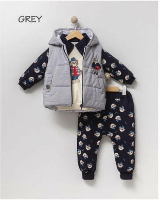 Ensemble 3 pièces pantalon jogging, t-shirt et veste l&