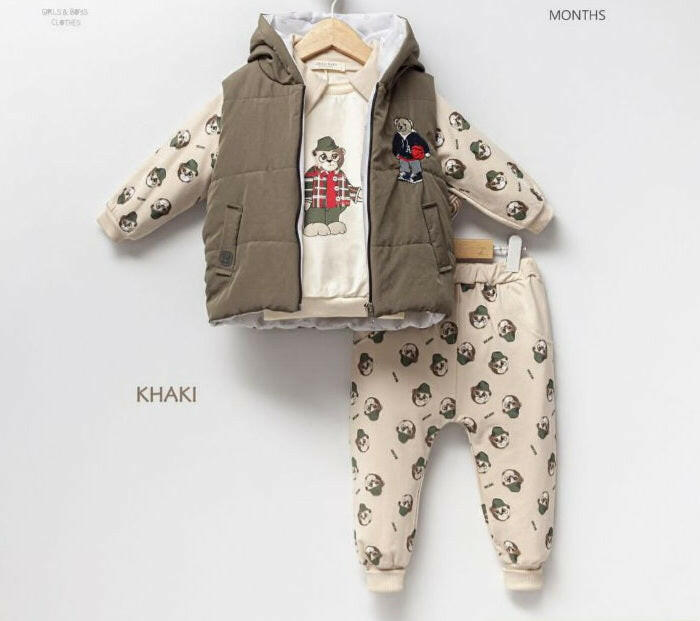 Ensemble 3 pièces pantalon jogging, t-shirt et veste l&