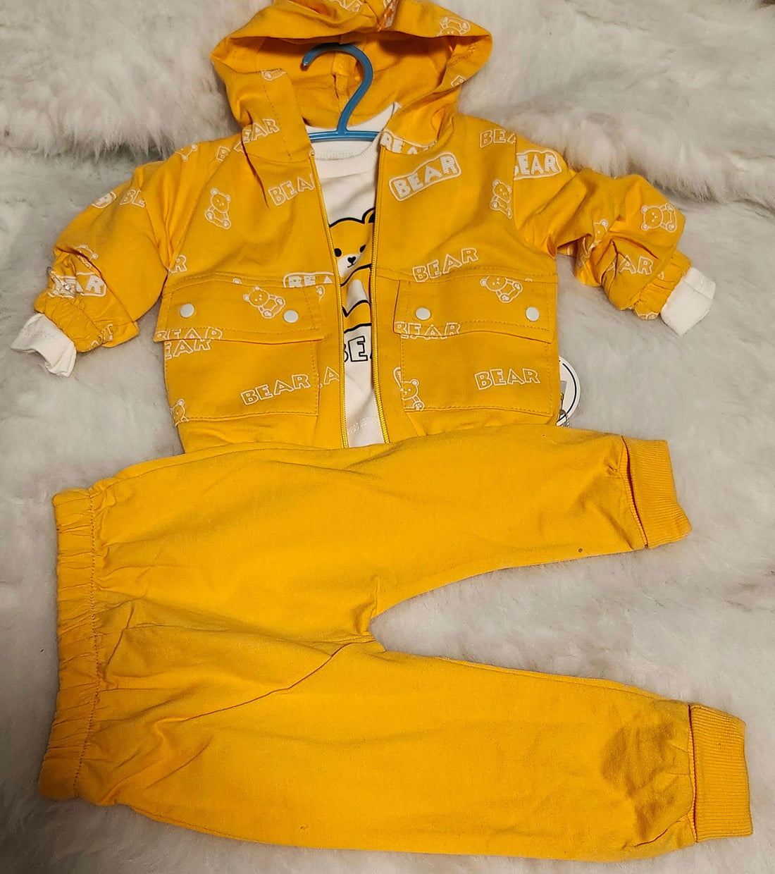 Ensemble 3 pièces pantalon jogging t-shirt et veste pour bébé garçon de 6 mois à 18 mois - Karasmoode