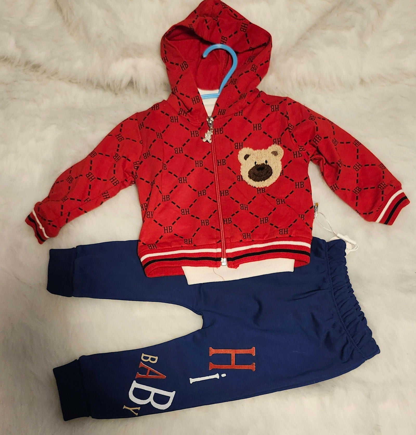 Ensemble 3 pièces pantalon jogging , t-shirt et veste pour bébé garcon de 6 mois à 18 mois - Karasmoode