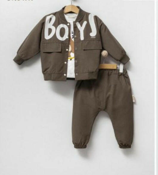 Ensemble 3 pièces pantalon veste et jogging BOYS pour bébé garçon de 12 mois à 24 mois - Karasmoode