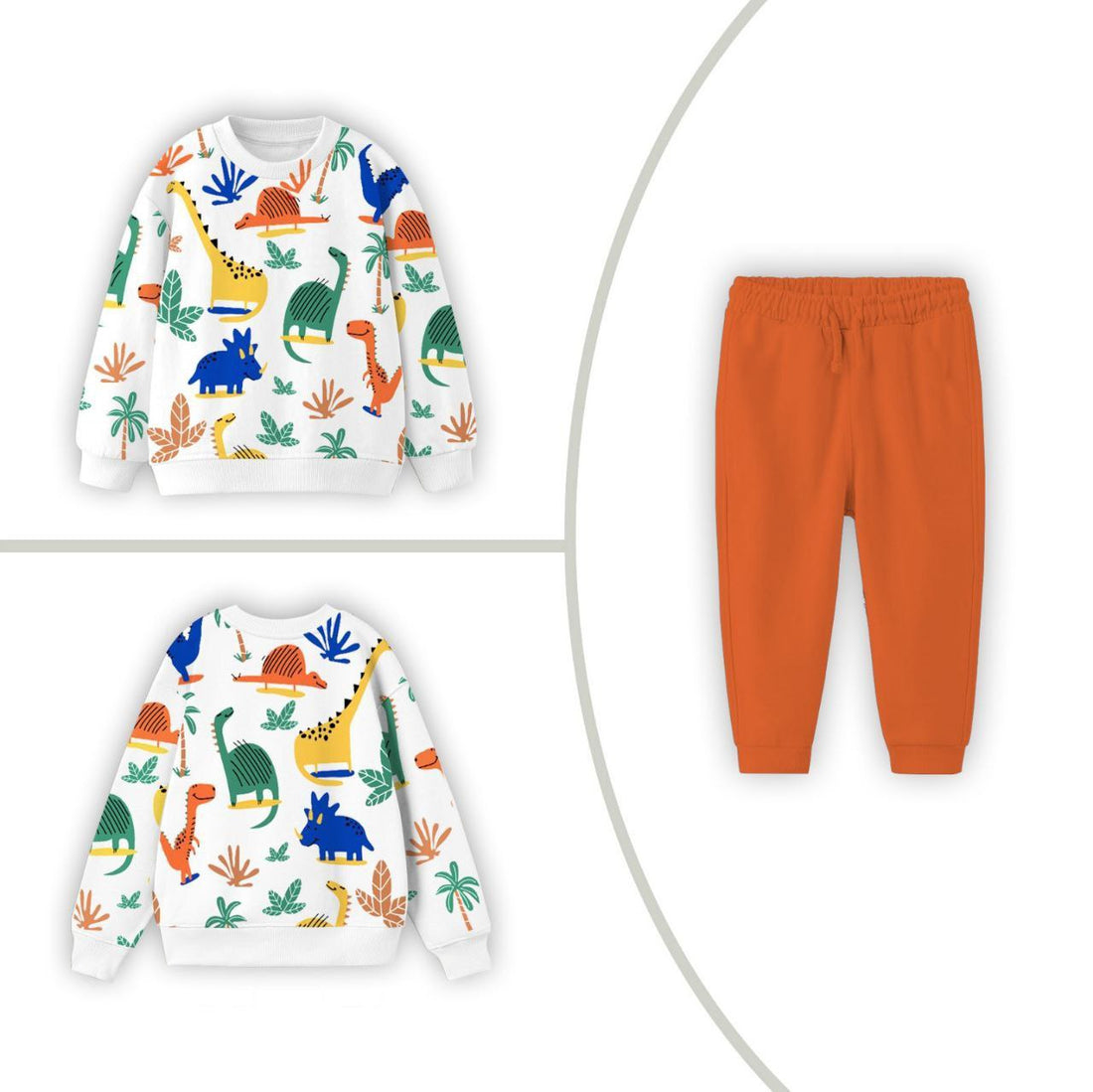 Ensemble imprimé Girafe or2 pour garcon et fille de 2 à 8 ans - Karasmoode