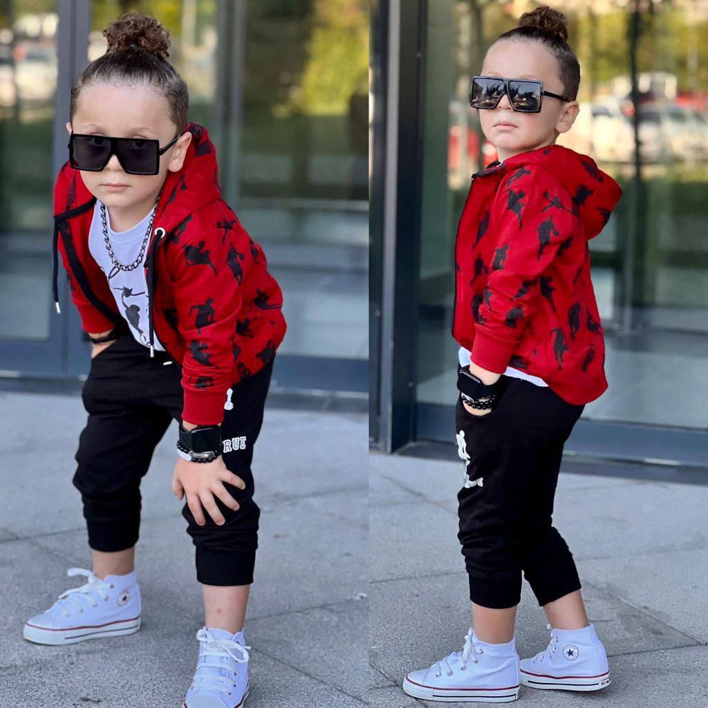 Ensemble pantalon jogging BASKETEUR 3 pieces de 3 à 10 ans - Karasmoode