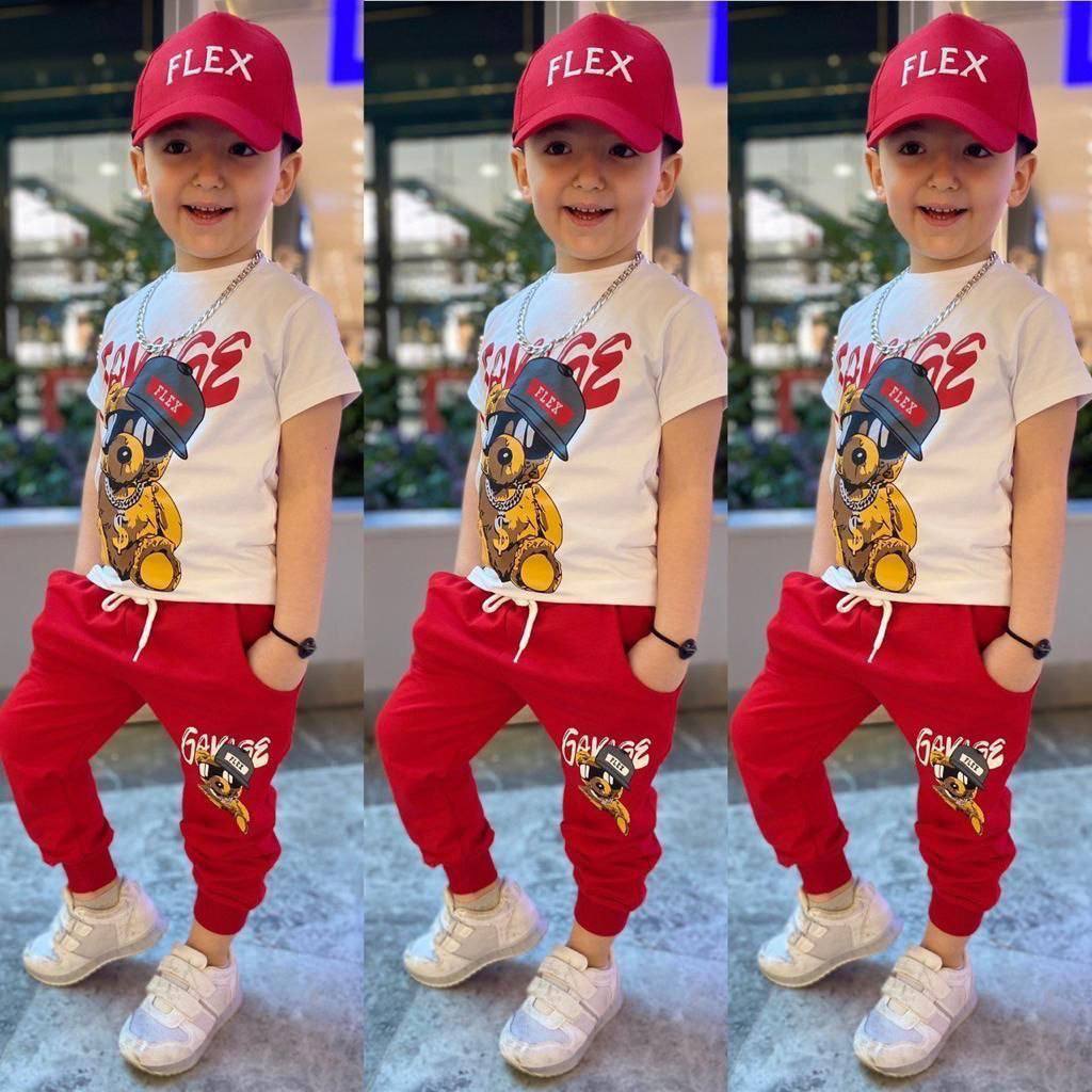 Ensemble pantalon jogging SAVAGE 3 pieces de 2 à 12 ans - Karasmoode