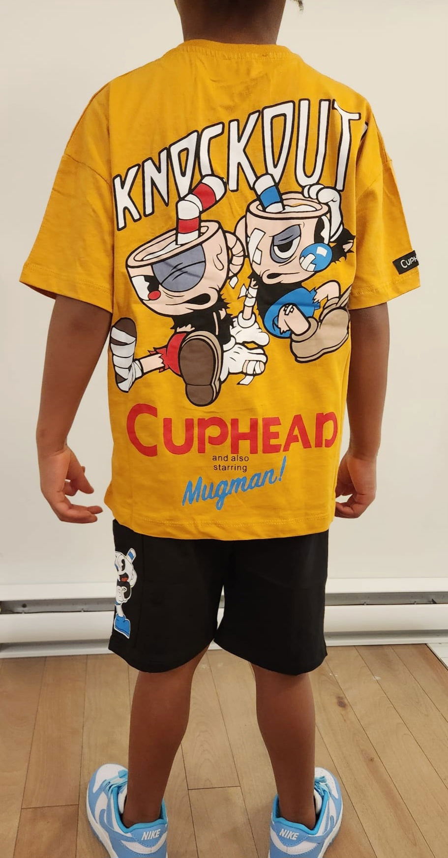 Ensemble short, bermuda et t-shirt imprimé WALLOP pour garcon de 5 à 14 ans - Karasmoode