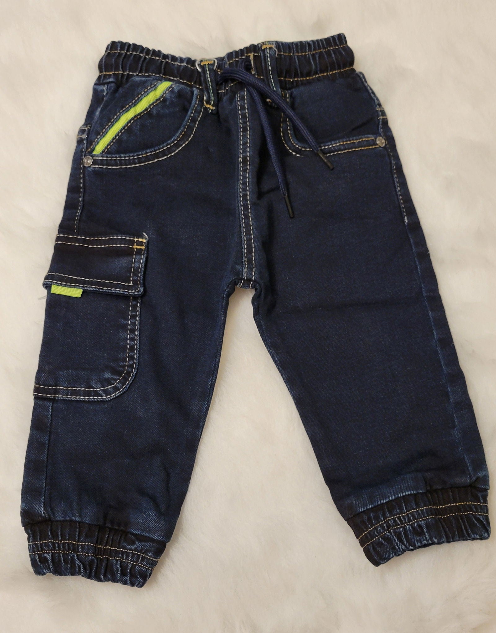 pantalon jean cargo pour bébé unisexe de 6 mois à 24 mois - Karasmoode