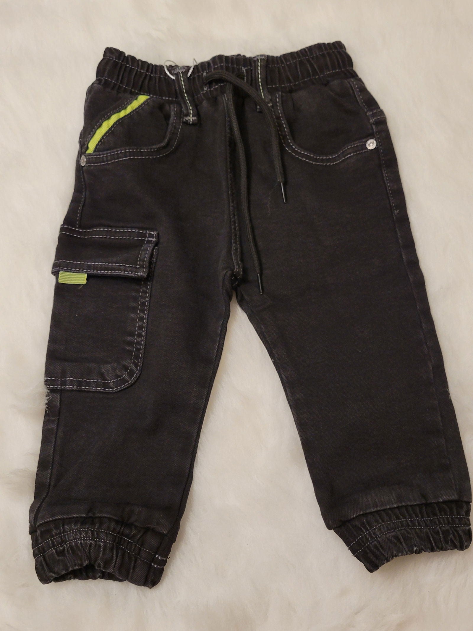 pantalon jean cargo pour bébé unisexe de 6 mois à 24 mois - Karasmoode