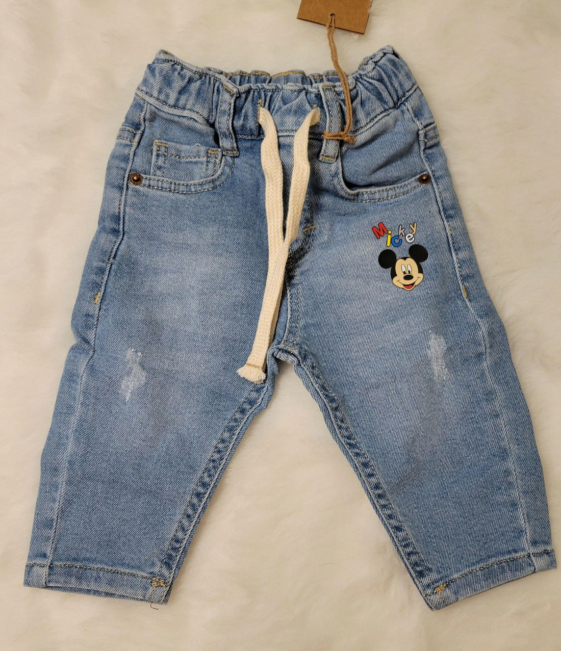 pantalon jean imprimé mickey pour bébé unisexe de 6 mois à 24 ans - Karasmoode