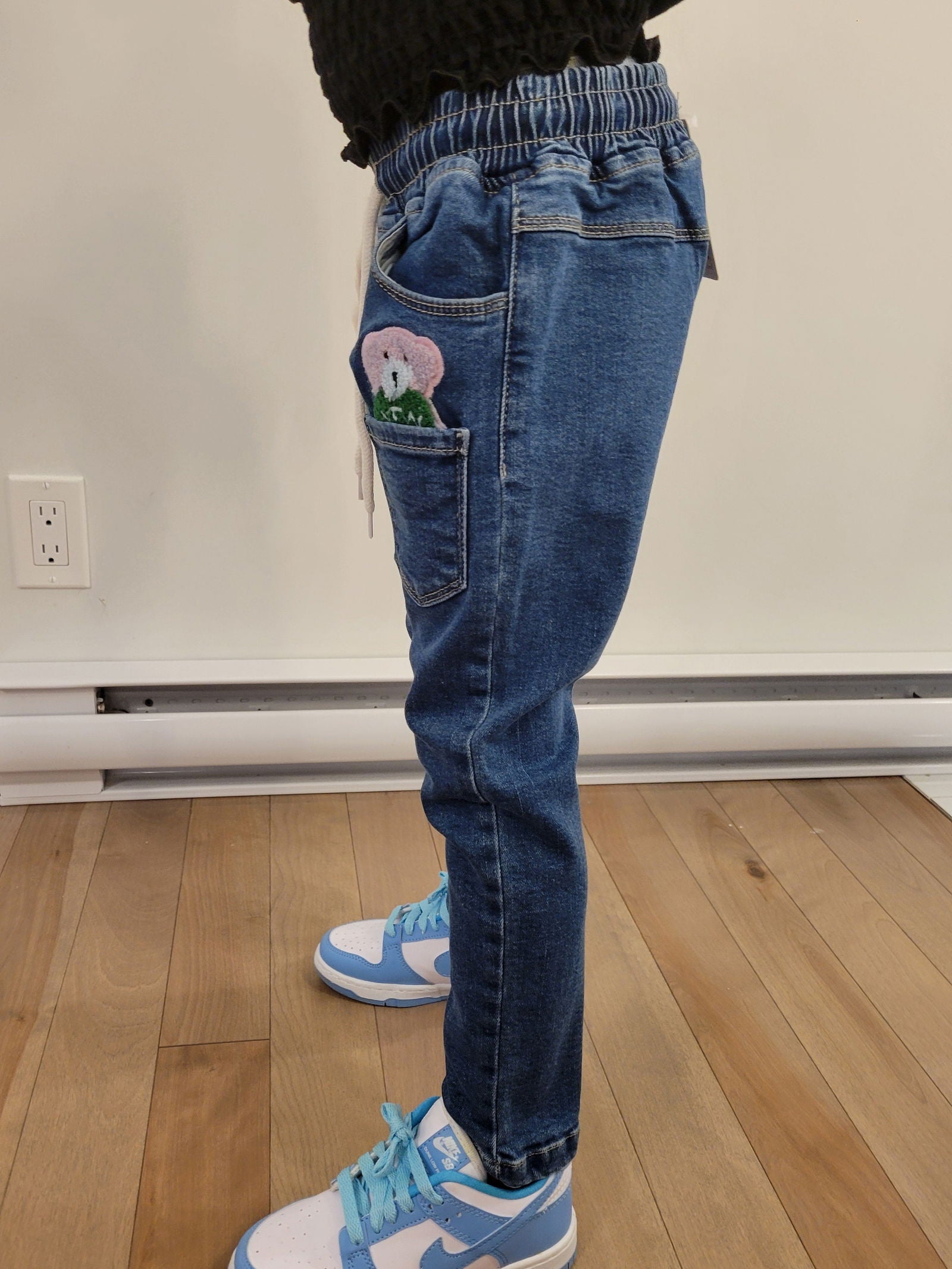 pantalon jeans bas slim pour fillette de 1 à 5 ans - Karasmoode