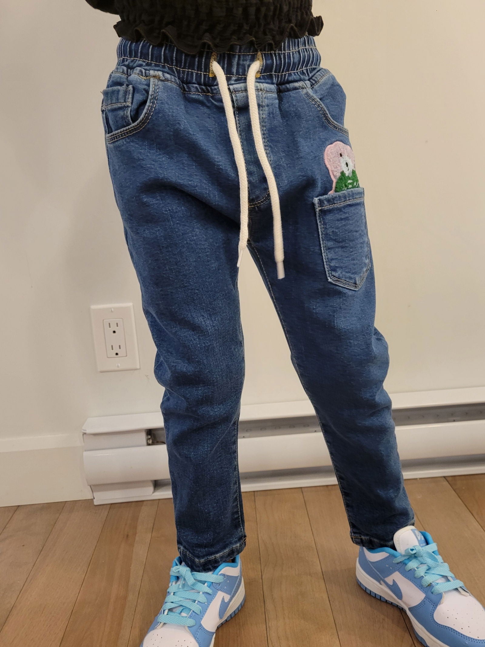 pantalon jeans bas slim pour fillette de 1 à 5 ans - Karasmoode