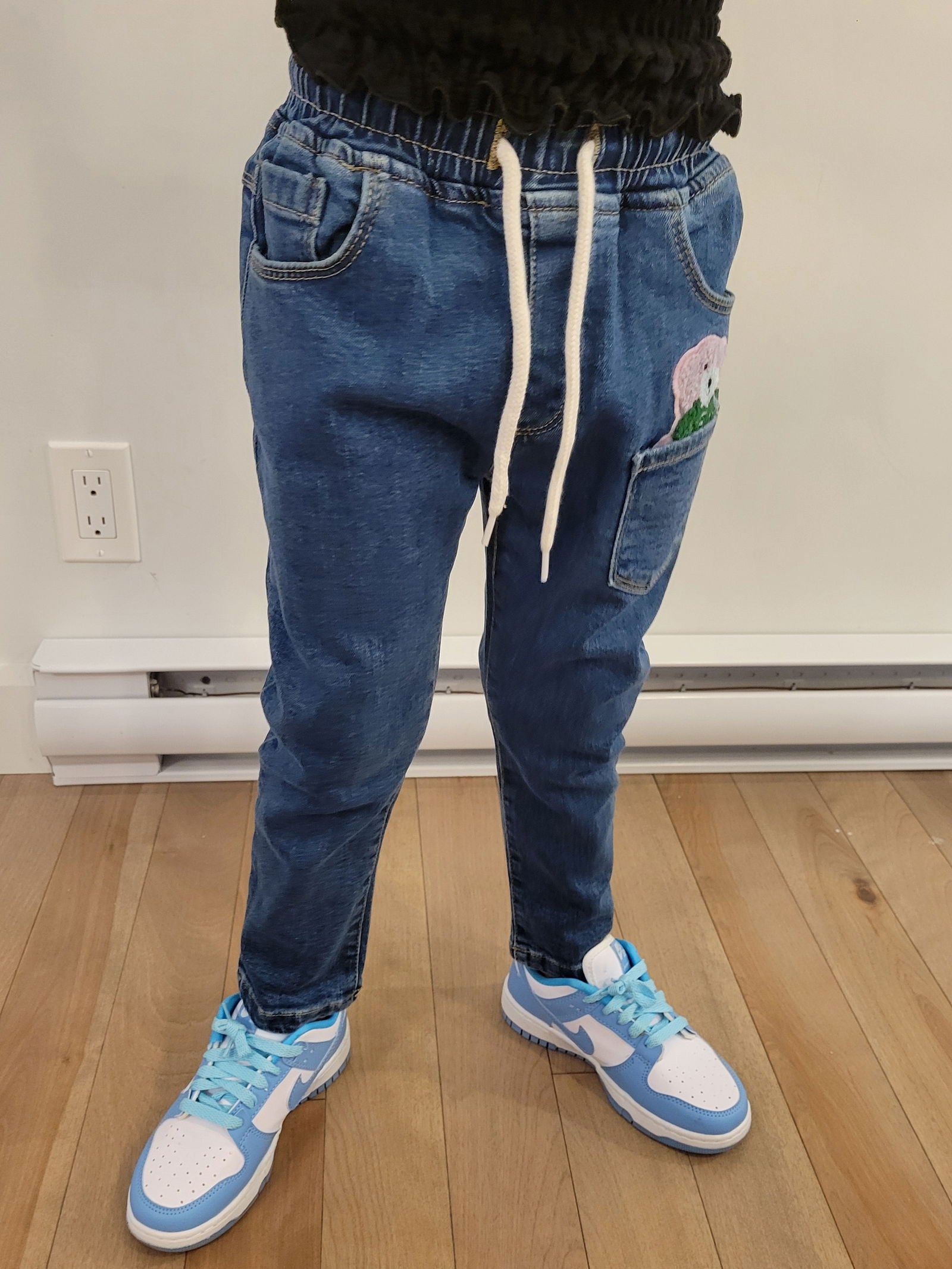 pantalon jeans bas slim pour fillette de 1 à 5 ans - Karasmoode