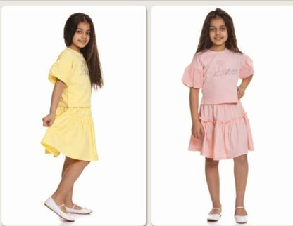 Ensemble 2 pièces jupe et haut pour fille de 6 à 12 ans - Karasmoode