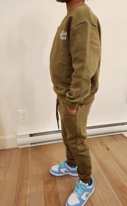 Ensemble 2 pièces pantalon jogging et chandail pour garçon de 4 à 12 ans - Karasmoode