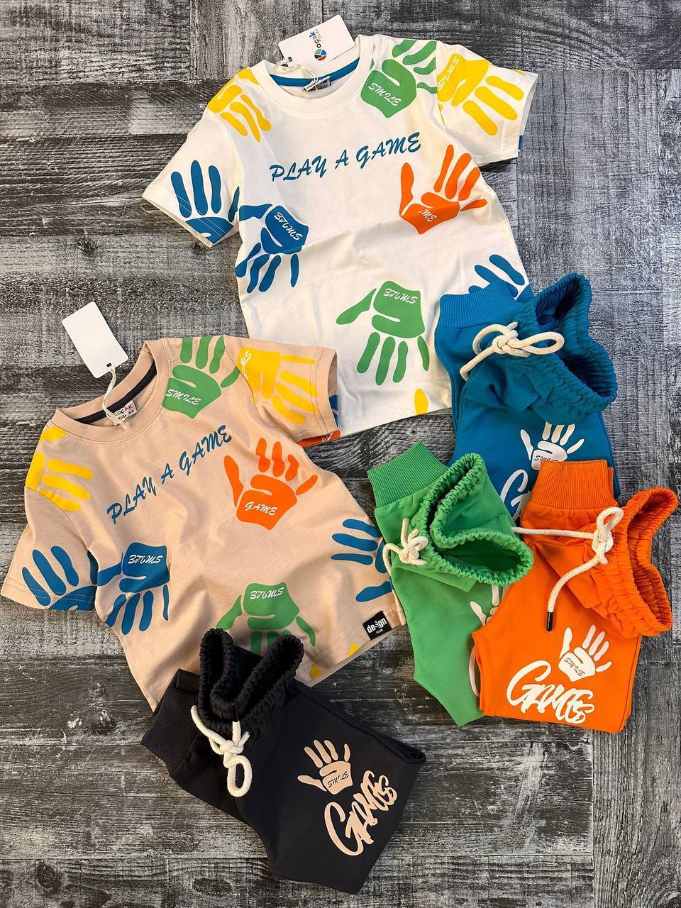 Ensemble 2 pièces pantalon jogging et t-shirt imprimé LAMAIN  pour enfant de 3 à 10 ans - Karasmoode