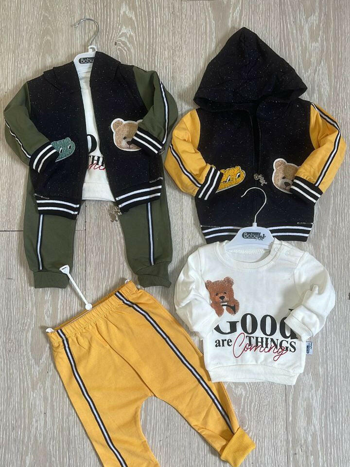 Ensemble 3 pièces pantalon jogging NONO pour bébé garçon de 6 mois à 18 mois - Karasmoode