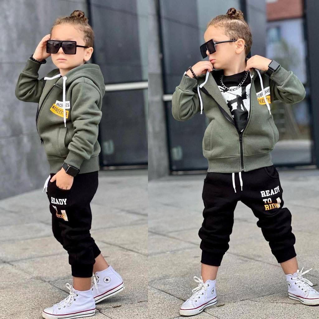 Ensemble 3 pièces pantalon jogging et veste imprimé FREESTYLE pour enfant garçon de 3 à 10 ans - Karasmoode