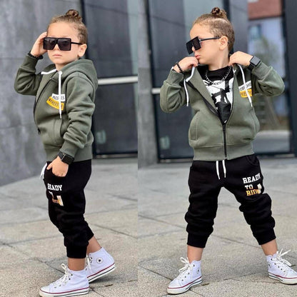 Ensemble 3 pièces pantalon jogging et veste imprimé FREESTYLE pour enfant garçon de 3 à 10 ans - Karasmoode