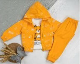 Ensemble 3 pièces pantalon jogging t-shirt et veste pour bébé garçon de 6 mois à 18 mois - Karasmoode